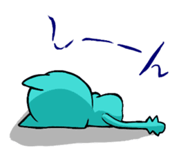 Nyan-Blue -Fun cute animal cat stamp sticker #334735