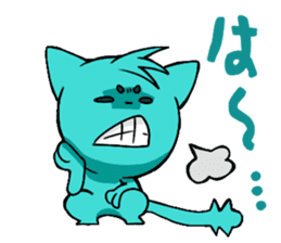 Nyan-Blue -Fun cute animal cat stamp sticker #334737