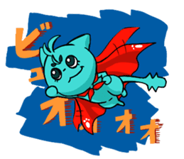 Nyan-Blue -Fun cute animal cat stamp sticker #334742