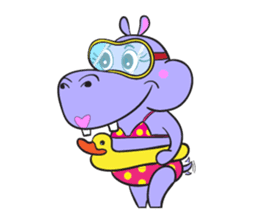 Tina : My naughty hippo sticker #335746