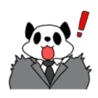 salaried worker panda sticker #336229