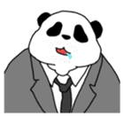 salaried worker panda sticker #336231