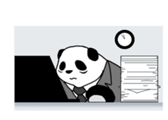 salaried worker panda sticker #336238