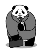 salaried worker panda sticker #336240