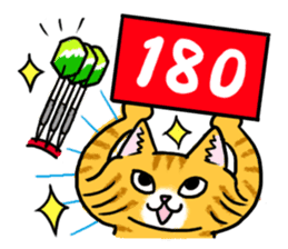 Let's play darts! Cat stamps sticker #337229
