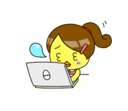 Chick-chan Office Worker sticker #337866