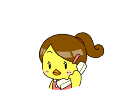 Chick-chan Office Worker sticker #337867
