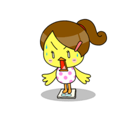 Chick-chan Office Worker sticker #337870