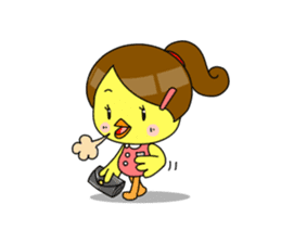 Chick-chan Office Worker sticker #337871