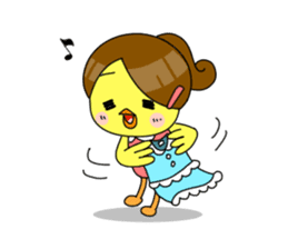 Chick-chan Office Worker sticker #337872