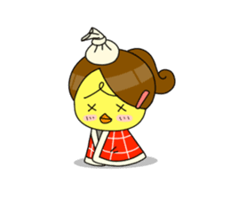 Chick-chan Office Worker sticker #337873