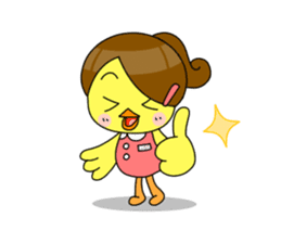 Chick-chan Office Worker sticker #337875