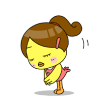 Chick-chan Office Worker sticker #337876