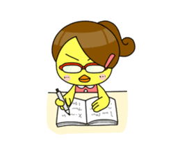 Chick-chan Office Worker sticker #337881
