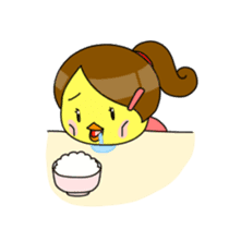 Chick-chan Office Worker sticker #337882