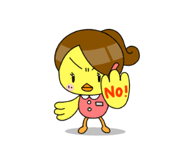 Chick-chan Office Worker sticker #337885