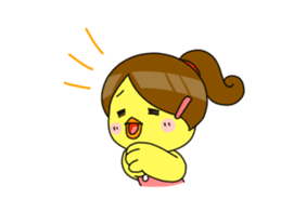 Chick-chan Office Worker sticker #337886