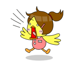 Chick-chan Office Worker sticker #337894