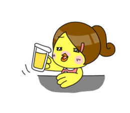 Chick-chan Office Worker sticker #337897