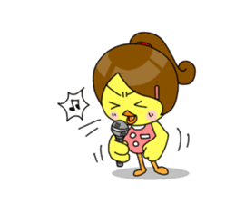 Chick-chan Office Worker sticker #337898