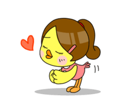 Chick-chan Office Worker sticker #337901