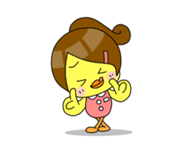 Chick-chan Office Worker sticker #337903