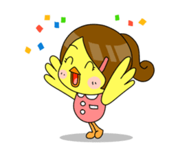 Chick-chan Office Worker sticker #337904