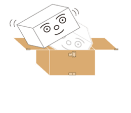 HAKO (Cardboard box man) sticker #339283