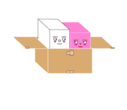 HAKO (Cardboard box man) sticker #339286