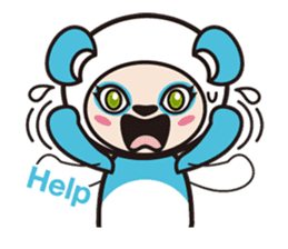 AQUA PANDA chari & chara sticker #340035