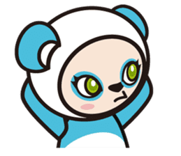 AQUA PANDA chari & chara sticker #340064