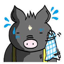 Pleasant friends and miniature pig Maruo sticker #340986