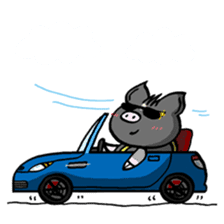 Pleasant friends and miniature pig Maruo sticker #340988