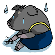 Pleasant friends and miniature pig Maruo sticker #340991
