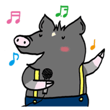 Pleasant friends and miniature pig Maruo sticker #340993