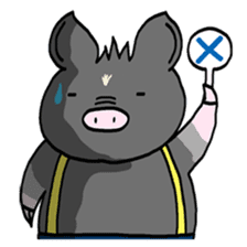 Pleasant friends and miniature pig Maruo sticker #340994