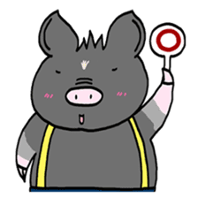 Pleasant friends and miniature pig Maruo sticker #340995
