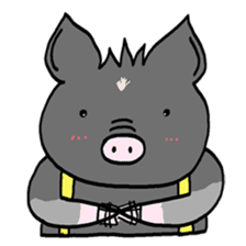 Pleasant friends and miniature pig Maruo sticker #341002