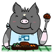 Pleasant friends and miniature pig Maruo sticker #341006
