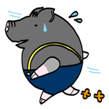 Pleasant friends and miniature pig Maruo sticker #341007
