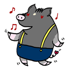 Pleasant friends and miniature pig Maruo sticker #341008