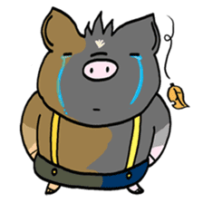 Pleasant friends and miniature pig Maruo sticker #341010