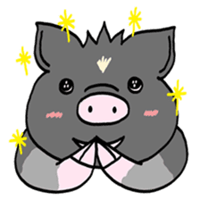 Pleasant friends and miniature pig Maruo sticker #341011