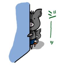 Pleasant friends and miniature pig Maruo sticker #341012