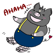Pleasant friends and miniature pig Maruo sticker #341013