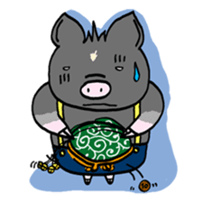 Pleasant friends and miniature pig Maruo sticker #341016