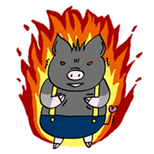Pleasant friends and miniature pig Maruo sticker #341018