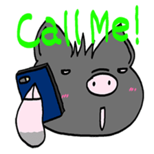 Pleasant friends and miniature pig Maruo sticker #341019