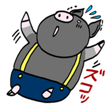 Pleasant friends and miniature pig Maruo sticker #341021