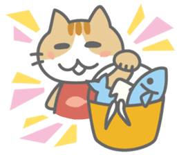 Nyangler,the cat which likes fishing sticker #344747